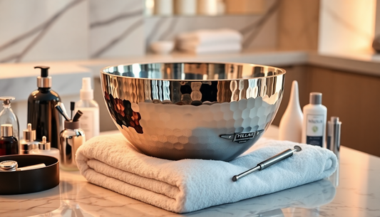 Elevate Your Pedicure Experience with the Signature Pedicure Bowl - Hammered Stainless Steel