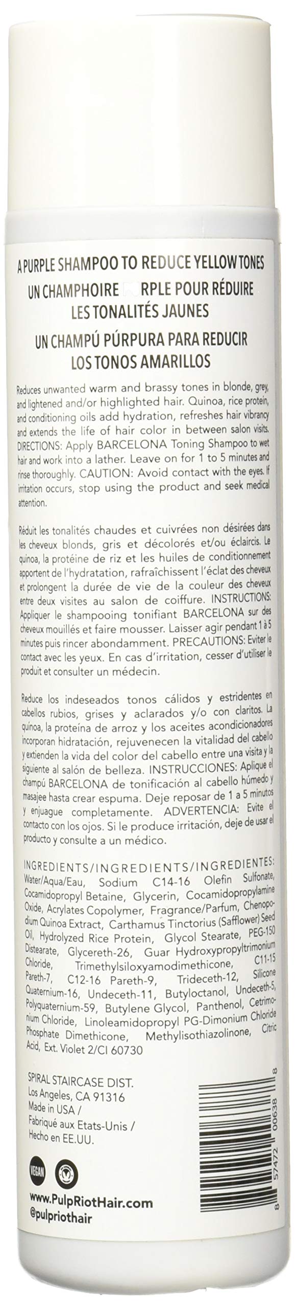 Pulp Riot Barcelona Toning Shampoo for Unisex, 10 Ounce