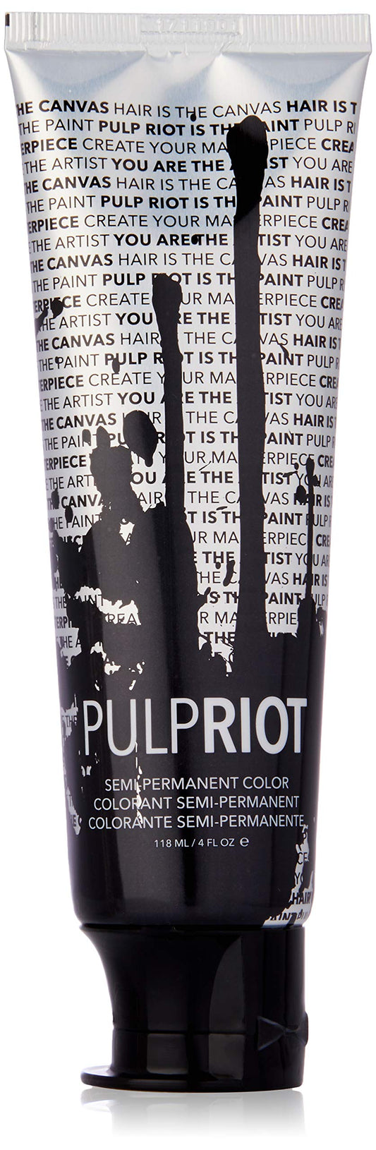 Pulp Riot Semi-Permanent Hair Color for Unisex, Noir Black, 4 Ounce