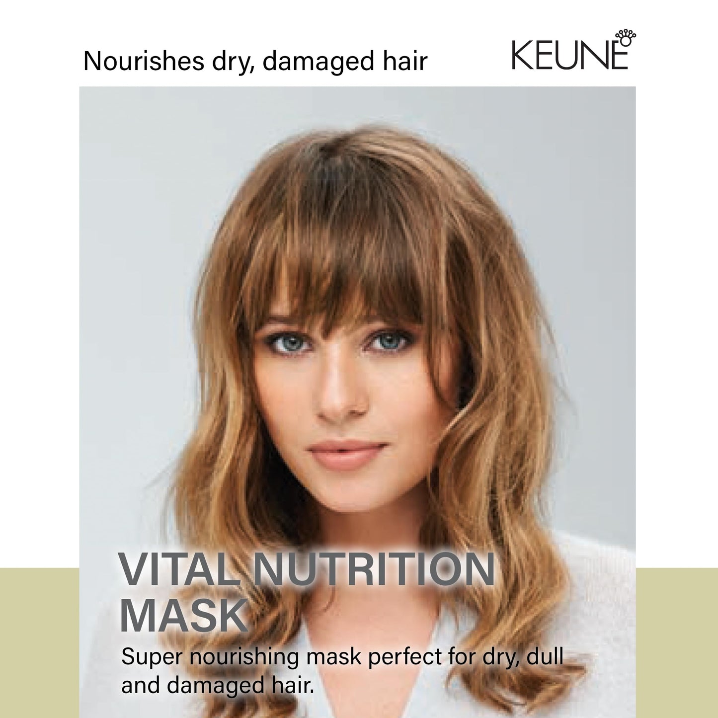 Keune Care Vital Nutrition Mask, Deep Moisturizing & Restorative Treatment for Dry or Damaged Hair, 6.8 Fl Oz