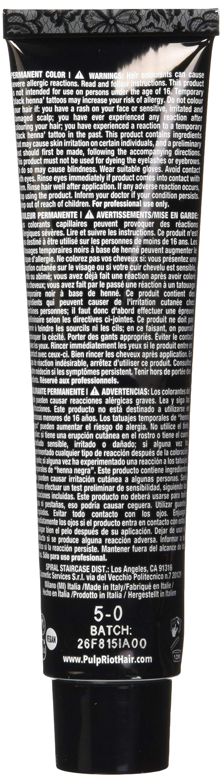 Pulp Riot Faction8 Permanent Hair Color 5-0 Natural for Unisex, 2 Ounce