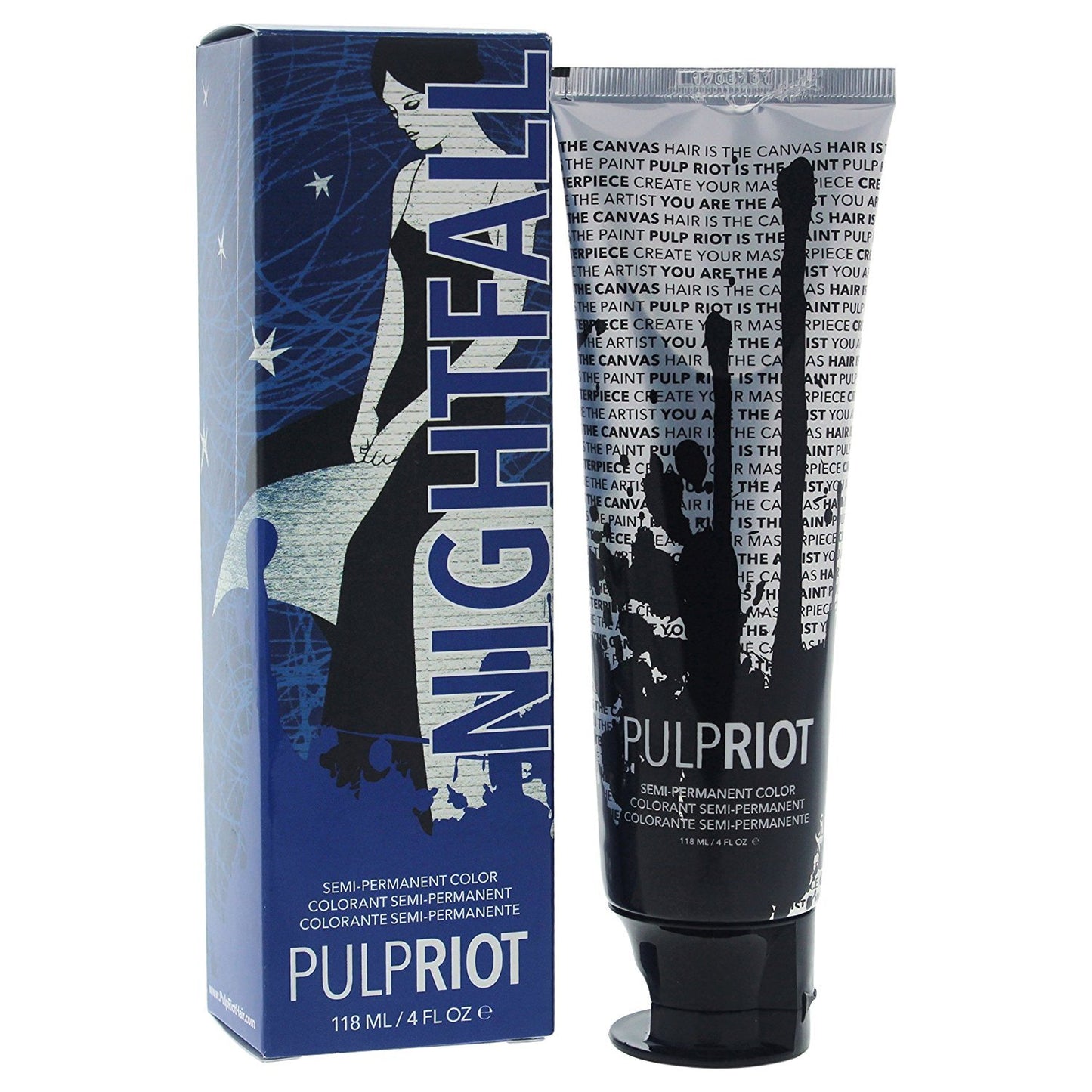 Pulp Riot Semi-Permanent Hair Color for Unisex, Nightfall Blue, 4 Ounce