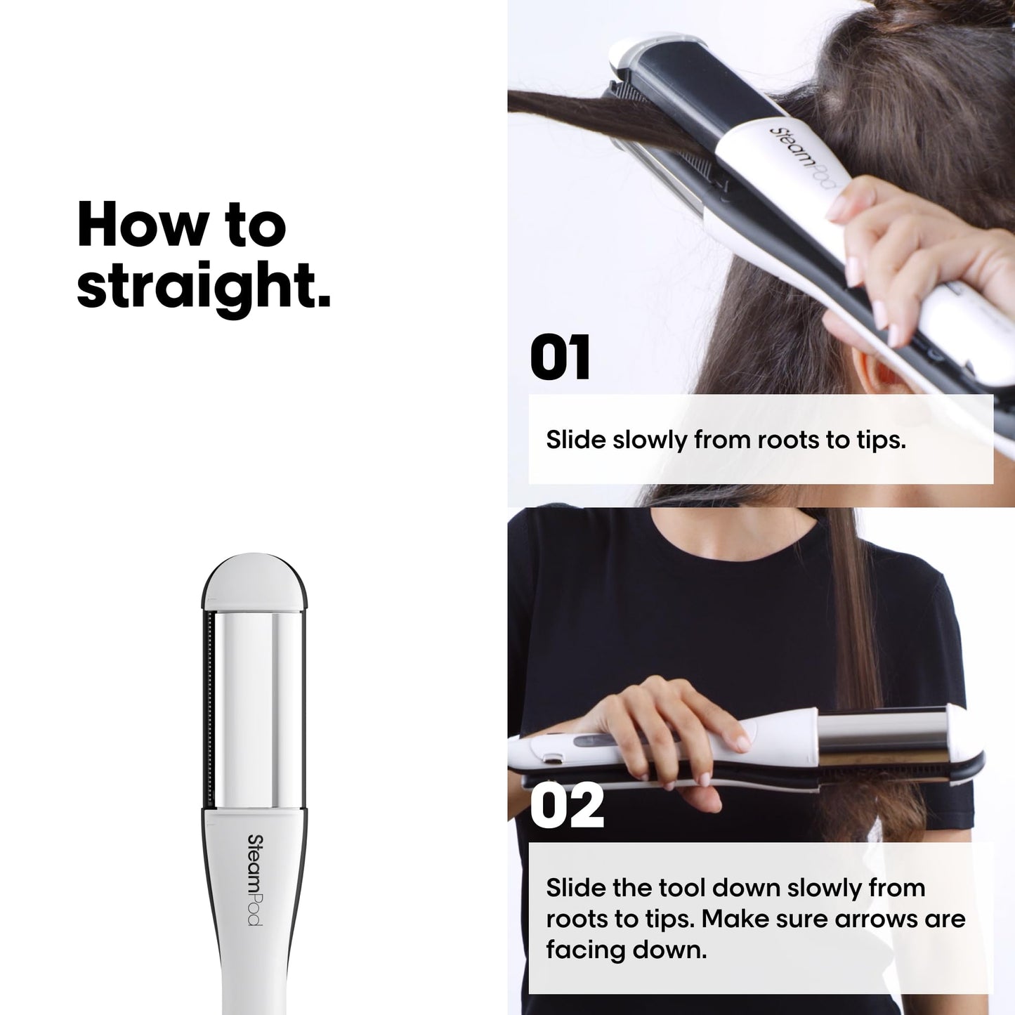 L'Oréal Professionnel SteamPod 4.0, Steam Hair Straightener & Styling Tool, Smoother Hair, Less Damage, Faster Styling & Long-Lasting Hairstyles for All Hair Types, Straight, Wavy & Curly Hairstyles.