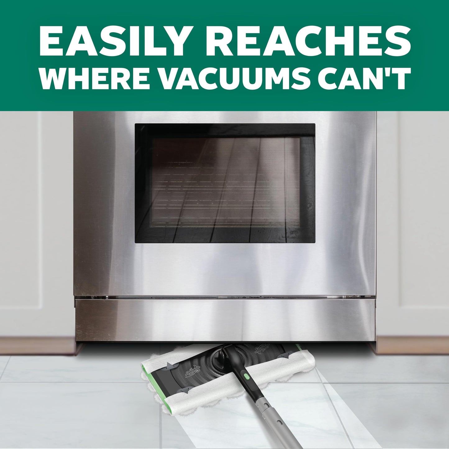 Swiffer Sweep & Mop Deluxe 2-in-1 Floor Mopping and Sweeping Kit, Multi-Surface Kit for Floor Cleaning, Includes 1 Sweeper Device, 5 Heavy Duty Dry Sweeping Cloths, 6 Heavy Duty Wet Mopping Cloths